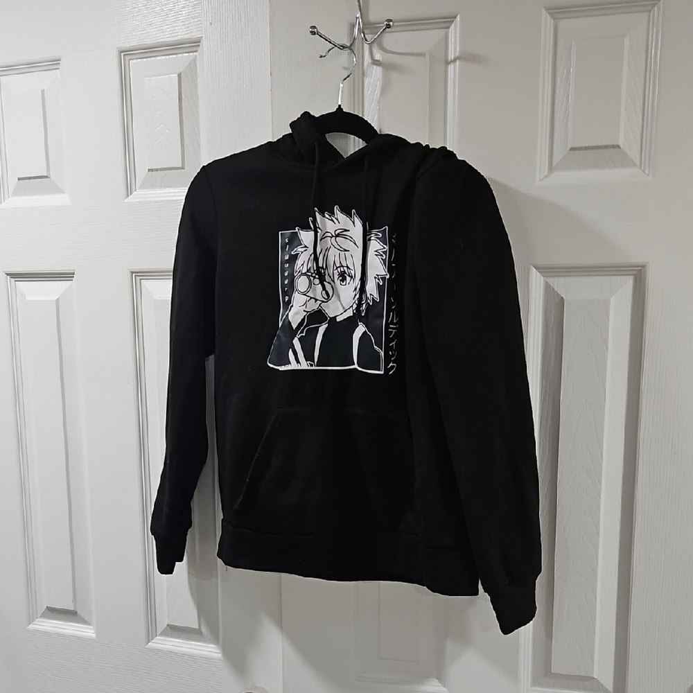 Anime Graphic Black Hoodie